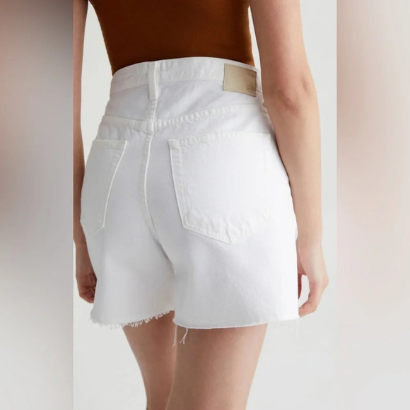 AG Clove Short HIGH-RISE BAGGY FIT in MODERN WHITE DESTRUCTED - Picture 5 of 9